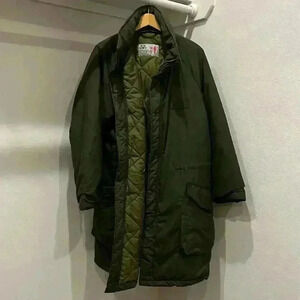 Men’s Swedish Military Green Long Coat from the 1990’s